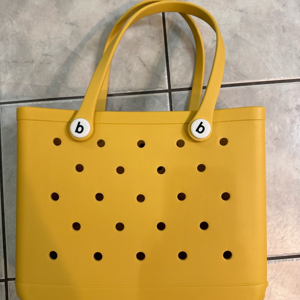 Large Bogg / Croc style bag 15”x5”x12” YELLOW